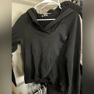 Black workout hoodie